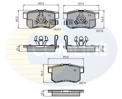 - Тормозные колодки для дисков COMLINE CBP31736