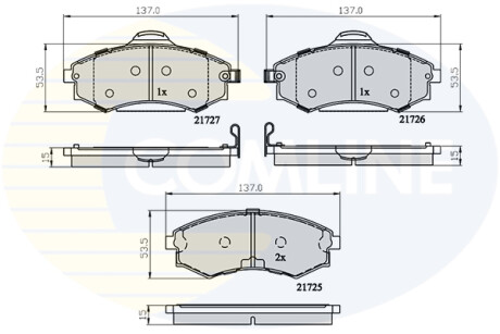 - Тормозные колодки для дисков COMLINE CBP31741