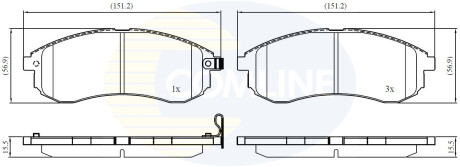 - Тормозные колодки для дисков COMLINE CBP31749