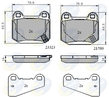 - Тормозные колодки для дисков COMLINE CBP31755