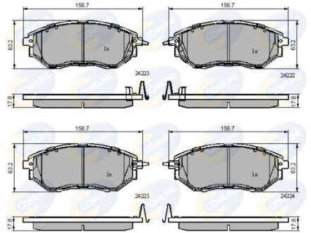 - Тормозные колодки для дисков COMLINE CBP31762