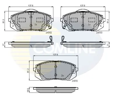 - Гальмівні колодки до дисків COMLINE CBP31768