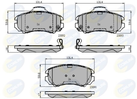 - Гальмівні колодки для дисків COMLINE CBP31774 (фото 1)