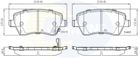 - Тормозные колодки для дисков COMLINE CBP32008