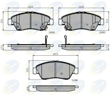 - Тормозные колодки для дисков COMLINE CBP32009