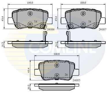 - Тормозные колодки для дисков COMLINE CBP32026