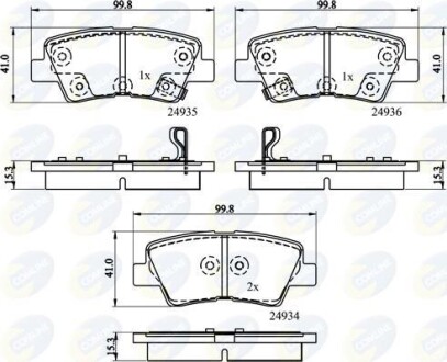 - Тормозные колодки для дисков COMLINE CBP32161