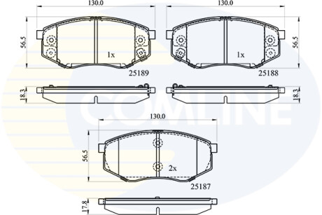 - Тормозные колодки для дисков COMLINE CBP32194 (фото 1)