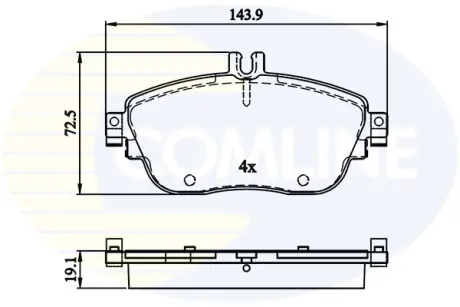 - Тормозные колодки для дисков COMLINE CBP32208