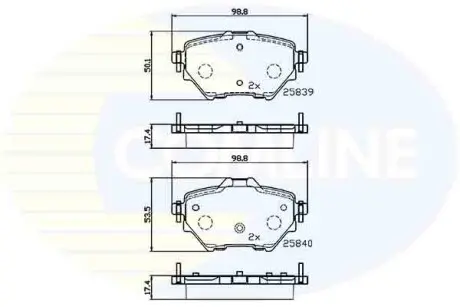 - Тормозные колодки для дисков COMLINE CBP32234