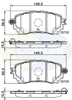 - Гальмівні колодки для дисків COMLINE CBP32237