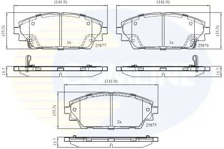- Тормозные колодки для дисков COMLINE CBP32242