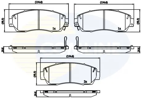 - Тормозные колодки для дисков COMLINE CBP32273