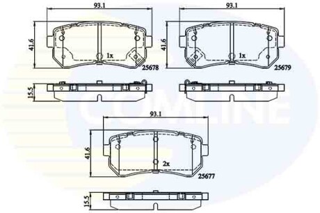 - Гальмівні колодки до дисків COMLINE CBP32276
