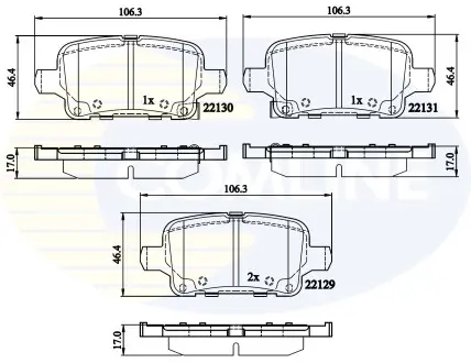 - Тормозные колодки для дисков COMLINE CBP32307