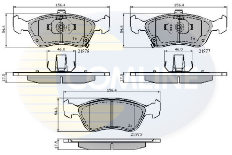 - Тормозные колодки для дисков COMLINE CBP3450