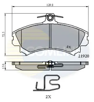 - Тормозные колодки для дисков COMLINE CBP3462