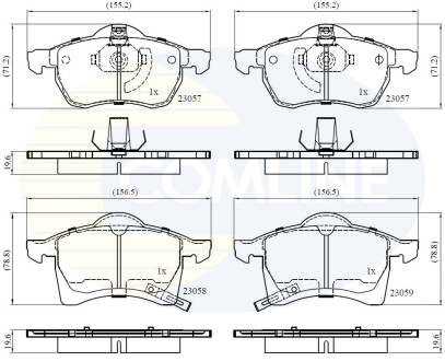- Гальмівні колодки для дисків COMLINE CBP3583