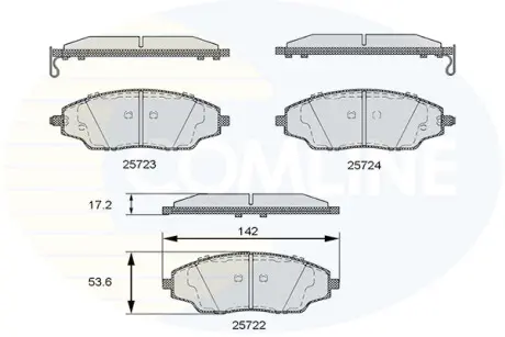 - Гальмівні колодки до дисків COMLINE CBP36083