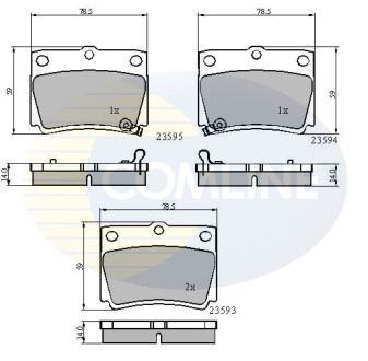 - Гальмівні колодки до дисків COMLINE CBP3775