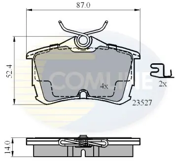 - Тормозные колодки для дисков COMLINE CBP3803