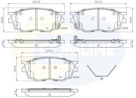 - Гальмівні колодки до дисків COMLINE CBP3948