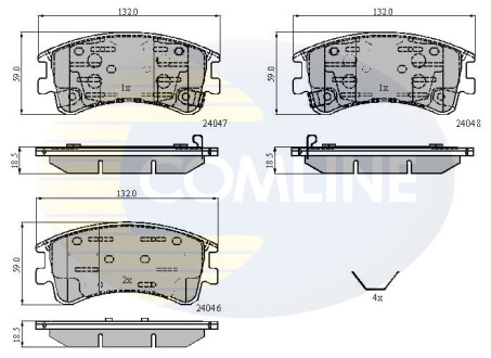 - Тормозные колодки для дисков COMLINE CBP3950