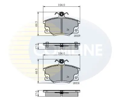 - Тормозные колодки для дисков COMLINE CBP4137