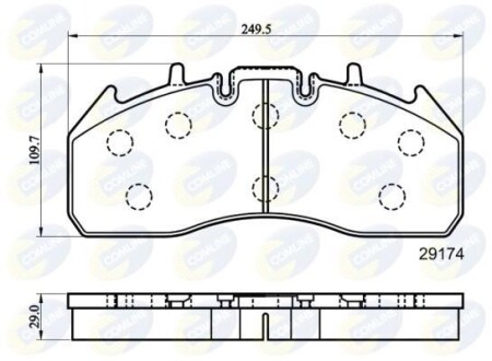 - Тормозные колодки для дисков COMLINE CBP9078MK