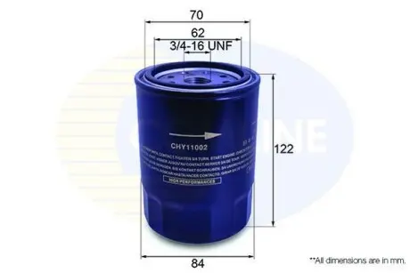 Фильтр масла (аналог WL7426) COMLINE CHY11002