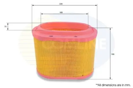 Фільтр повітря (аналог WA657) COMLINE CHY12263