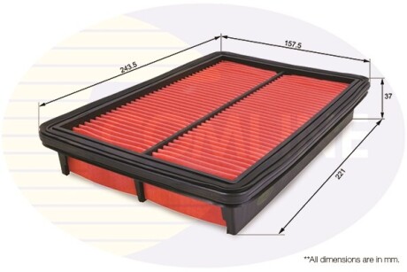 - Фільтр повітря (аналогWA6355/LX534) COMLINE CMZ12457