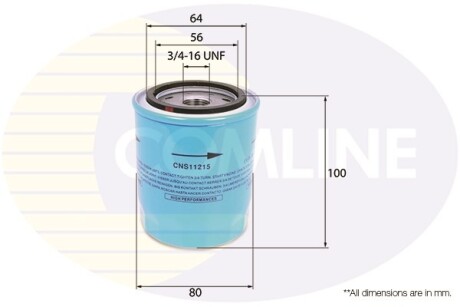 - Фільтр оливи (аналогWL7143/OC109/1) COMLINE CNS11215