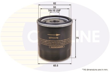 - Фільтр оливи (аналогWL7131/OC534) COMLINE CTY11170
