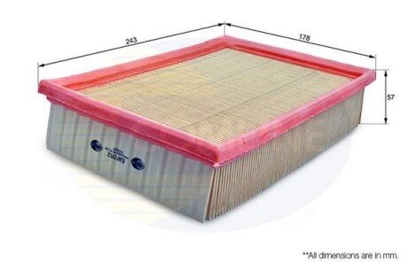Фільтр повітря (аналог WA6192) COMLINE EAF092