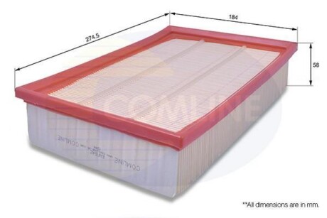 Фільтр повітря (аналог WA9612) COMLINE EAF642