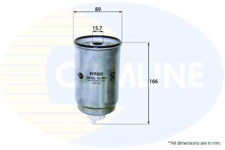 - Фильтр топлива (аналог WF8052/KC90) COMLINE EFF022