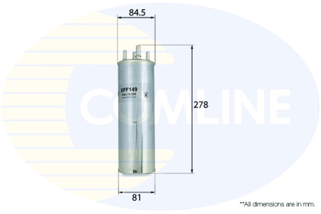 - Фільтр палива (аналогWF8358/KL229/4) COMLINE EFF149