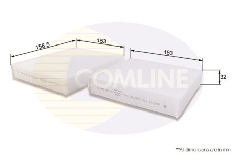 - Фильтр салона (аналог WP9256/LA191/S) COMLINE EKF101