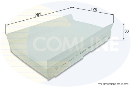 - Фильтр салона (аналог WP9112/LA138) COMLINE EKF117