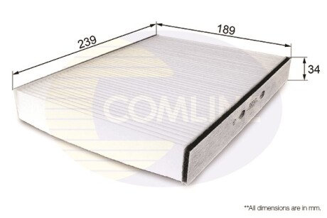 - Фильтр салона (аналог WP9110/LA169) COMLINE EKF121