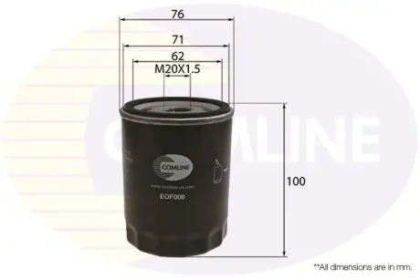 - Фильтр масла (аналог WL7091/OC983) COMLINE EOF008