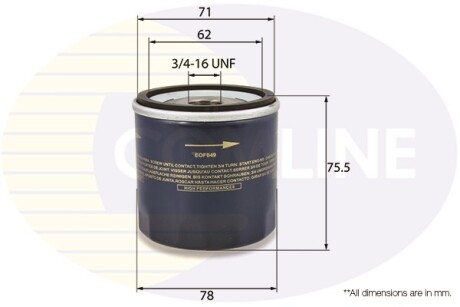 - Фільтр оливи (аналогWL7324/OC501) COMLINE EOF049