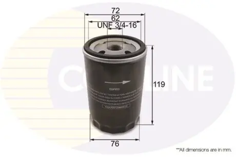 - Фильтр масла (аналог WL7110/OC49) COMLINE EOF053