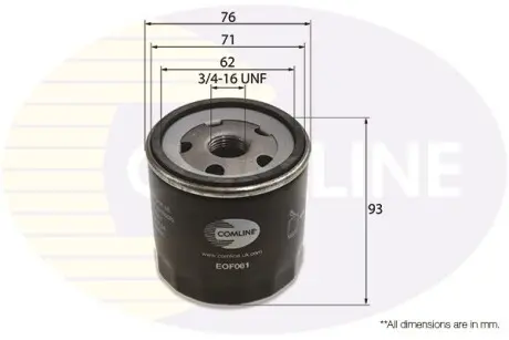 - Фильтр масла (аналог WL7203/OC295) COMLINE EOF061