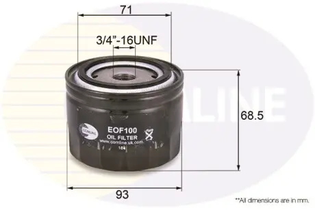 - Фильтр масла (аналог WL7168/OC384) COMLINE EOF100