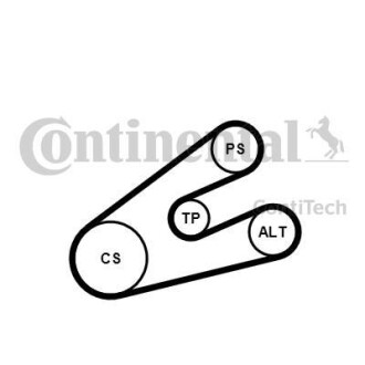 Комплект (ремінь+ролики) Contitech 6PK1453 K1