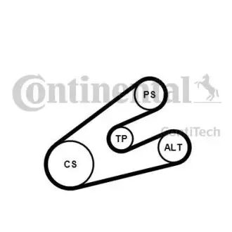 Комплект (ремінь+ролики) Contitech 6PK1453 K1