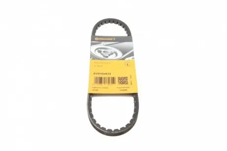 Ремінь генератора Citroen GS/Daewoo Tico/Land Rover Discovery I/Peugeot 305 II/505 78-00 (10х613) Contitech AVX10X613