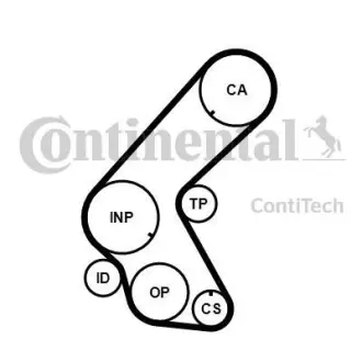 Комплект (ремінь+ролики) Contitech CT 1014 K3 (фото 1)